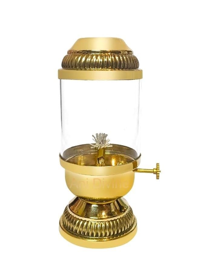 Buy Ani Divine Brass Akhand Diya Oil Lamp Lantern with